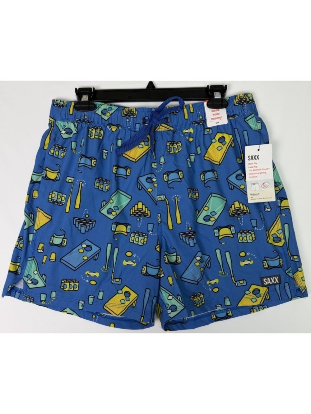 SAXX Size XL Oh Buoy 2N1 Swim Shorts Liner Lined FUN PRINT